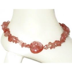 Cherry Quartz Heart Ankle Bracelet