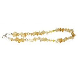 Citrine Chip Beaded Ankle Bracelet