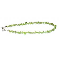 Peridot Chip Beaded Ankle Bracelet 