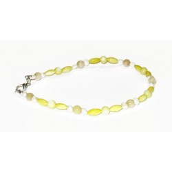 Yellow Beaded Ankle Bracelet 