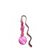 Fuchsia Beaded Bookmark with Coin-Shaped Mother-of-Pearl Bead