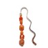 Light and Dark Orange Beaded Bookmark 