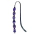Purple Bookmark with Crazy Lace and Jade