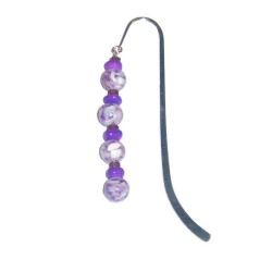 White and Purple Mother-of-Pearl Bookmark