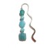 Turquoise Beaded Bookmark with Crystals and Semi-Precious Stones