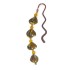 Yellow and Black Zebra-Print Bookmark with Zigzag Coppertone Hook