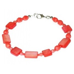 Coral Bracelet and Earrings