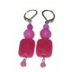 Fuchsia, Orchid Magenta Bracelet and Earring Set