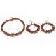 Goldstone Bracelet with Matching Hoop Earrings