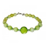 Light Apple, Peridot and Olive Green Bracelet