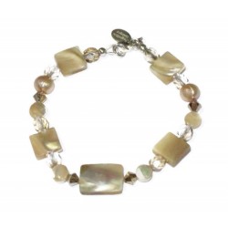 Beige and Champagne Bracelet