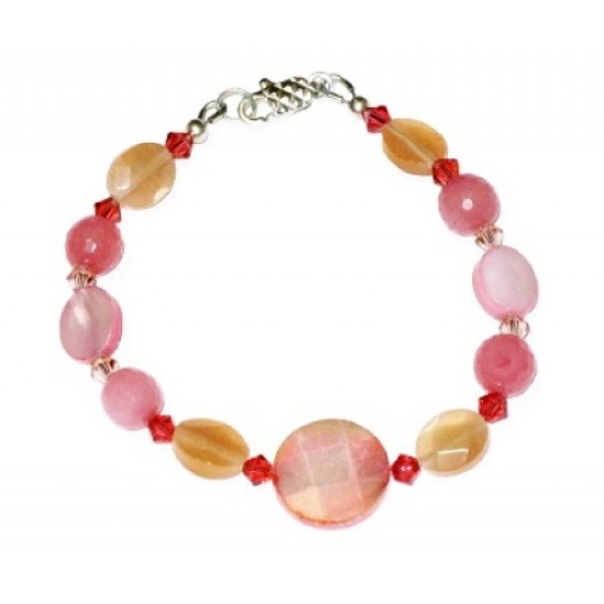  Pink, Peach and Coral Bracelet