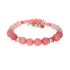 Coral Semi-Precious and Crystal Bridesmaid Bracelet