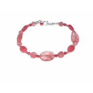 Pink Bracelet with Cherry Quartz Beads
