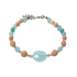 Light Bluish Green and Peach Bracelet