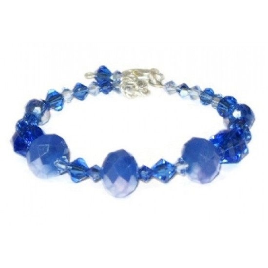 Sapphire and Periwinkle Blue Crystal Bracelet