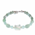 Cream and Sage Green Chalcedony Bracelet 