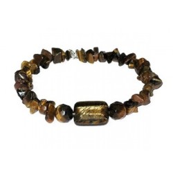 Tiger Eye Chip Beaded Bracelet