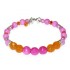 Hot Pink and Orange Semi-Precious Bridesmaid Bracelet