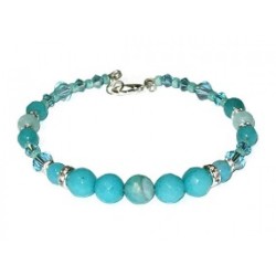 Teal Blue Semi-Precious Bridesmaid Bracelet