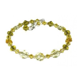 Yellow Crystal Bridesmaid Bracelet 