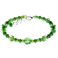 Green Crystal Bridesmaid Bracelet