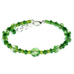Green Crystal Bridesmaid Bracelet