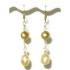 Yellow Pearl Dangle Bridesmaid Earrings
