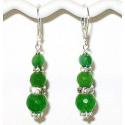 Green Jade and Freshwater Pearl Bridesmaid Earrings