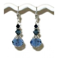 Navy Blue Bridal Earrings