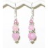 Pink Bridal Bridesmaid Drop Earrings