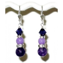 Purple Jade Bridesmaid Earrings