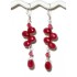 Raspberry Dancing Pearl Bridesmaid Earrings