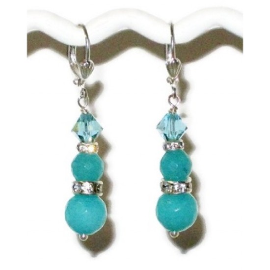 Teal Jade Bridesmaid Earrings 