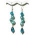 Teal and Turquoise Blue Freshwater Dancing Pearl Earrings 