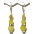 Yellow Agate and Freshwater Pearl Bridesmaid Earrings 
