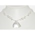 White Freshwater Pearl, Mother-of-Pearl and Crystal Bridal/Formal Wear Choker with Fan Pendant