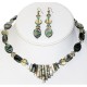  Abalone Fan Choker and Earring Set