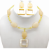 Banana Yellow Choker Set with Square Window Pendant