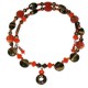  Tiger Eye and Orange Choker Set with Matching Earrings