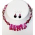 Fuchsia and Pink Mother-of-Pearl Stick Choker Set