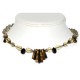 Golden Shadow Crystal and Tiger Eye Choker Set