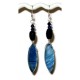 Navy Blue and Indigo Blue Choker and Earrings Set