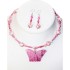 Rose Pink Choker and Earring Set 