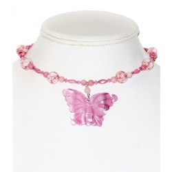 Rose Pink Choker and Earring Set 