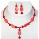 Red Choker and Earring Set
