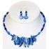 Light and Dark Blue Choker Set