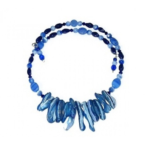 Light and Dark Blue Choker Set