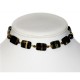 Choker and Earrings with Tiger Eye Rectangle Center