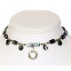 Abalone Choker with Briolette Stones and Drop Pendant